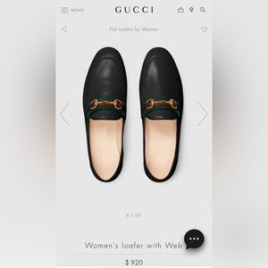 Brand New Gucci women’s  loafers with web- sz 38